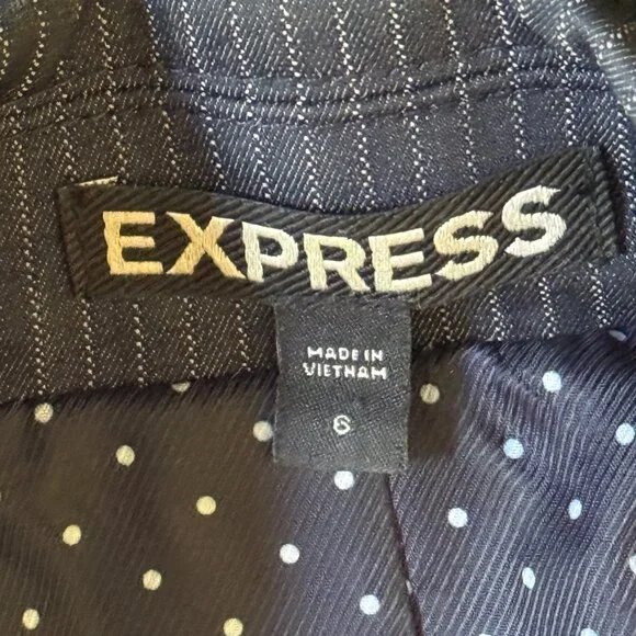 Express Navy Pinstripe Blazer 6 - Picture 5 of 7